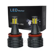 SKYJOYCE 120W E92 LED Angel Eyes led Halo Ring H8 LED White Light E92 E81 E82 E87 E88 E90 E91 E93 E63 120W E92 LED Marker Kit
