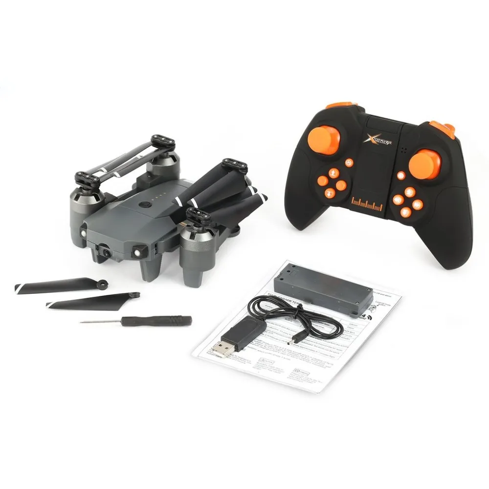 Attop XT 1 2 4 ГГц 6 оси гироскопа складной Дрон Wi Fi 2MP HD Камера FPV Мультикоптер с Headless