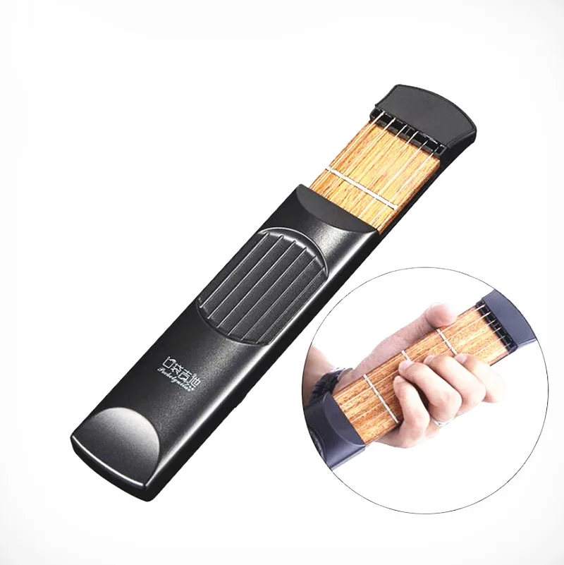 

Pratical Musical Instrument Portable Pockets Acoustic Guitar Practice Tool Gadget 6 String 4 Fret Model For Beginners Drop Ship