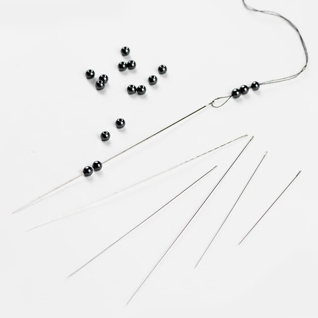 JHNBY 30PCS Stainless Steel Beading Needles for beads Threading