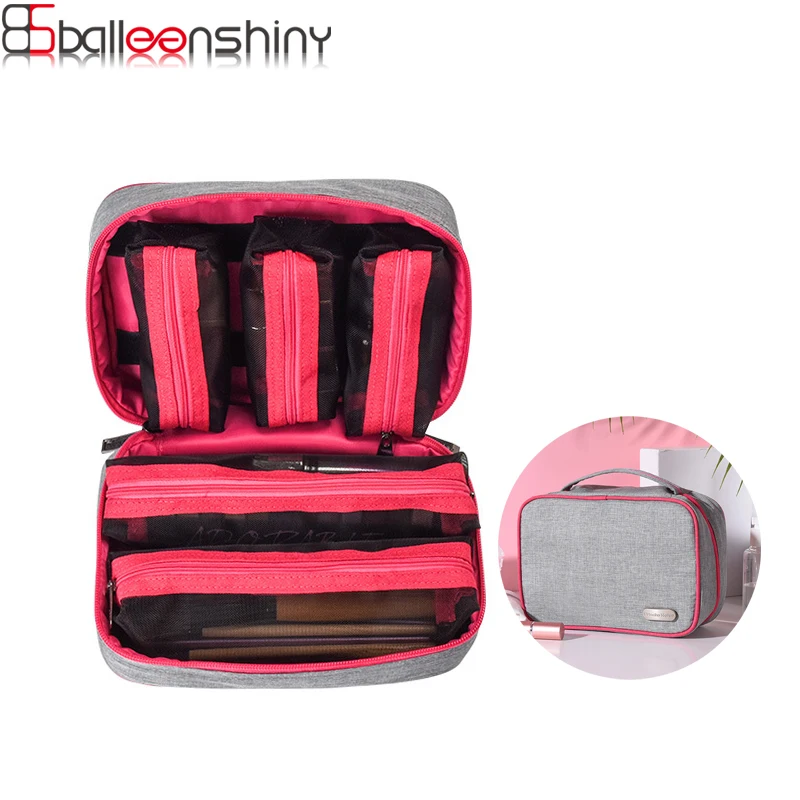

BalleenShiny Beauty Makeup Storage Bag Detachable Cosmetic Bag Travel Wash Bag Sub-package Make up Bag