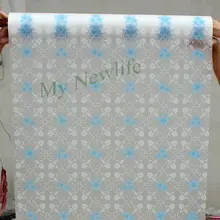 Синий цветок лоза оконные пленки наклейка матовое стекло домашний декор витражные раздвижные двери ванная комната декоративные стеклянные пленки ширина 90 см