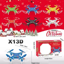 HIINST X13D Дрон 2,4 ГГц 4CH светодиодный мини пульт дистанционного управления RC Квадрокоптер 3D опрокидывающийся мини Дрон fpv Рождественский подарок для детей