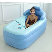 Надувная Ванна взрослая Бытовая Складная Пластиковая ПВХ Ванна бочка утолщенная детская складная Ванна бочка для взрослых с крышкой