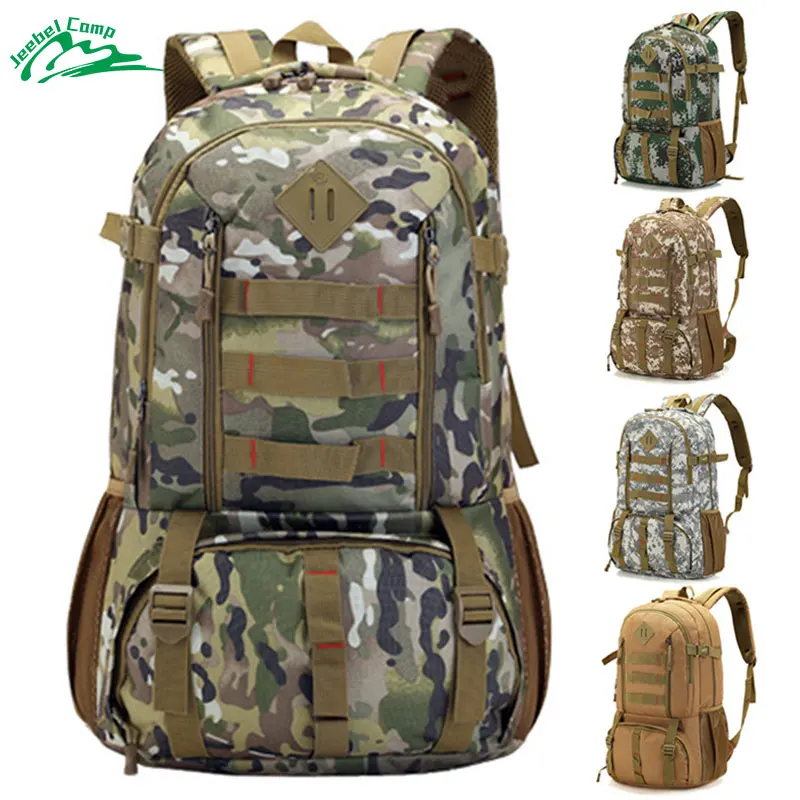 

50L Military Backpack Camo Army Mochila Waterproof Hiking Hunting Backpack Tourist Rucksack Sports Tactical Bag