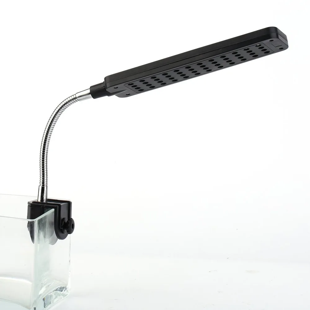 

48 LED DC 12V 3W 2 Mode Plastic Aquarium Fish Light Plant Grow Clip-on Lamp Adjustable Arm Energy Saving Light