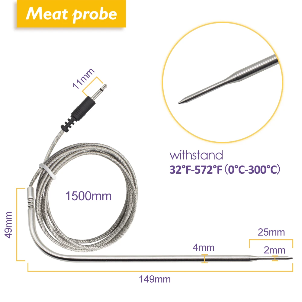  Digital Wireless Bluetooth Cooking Oven BBQ Grilling Thermometer With Two/Four Probes Kitchen Tools - 32886633709