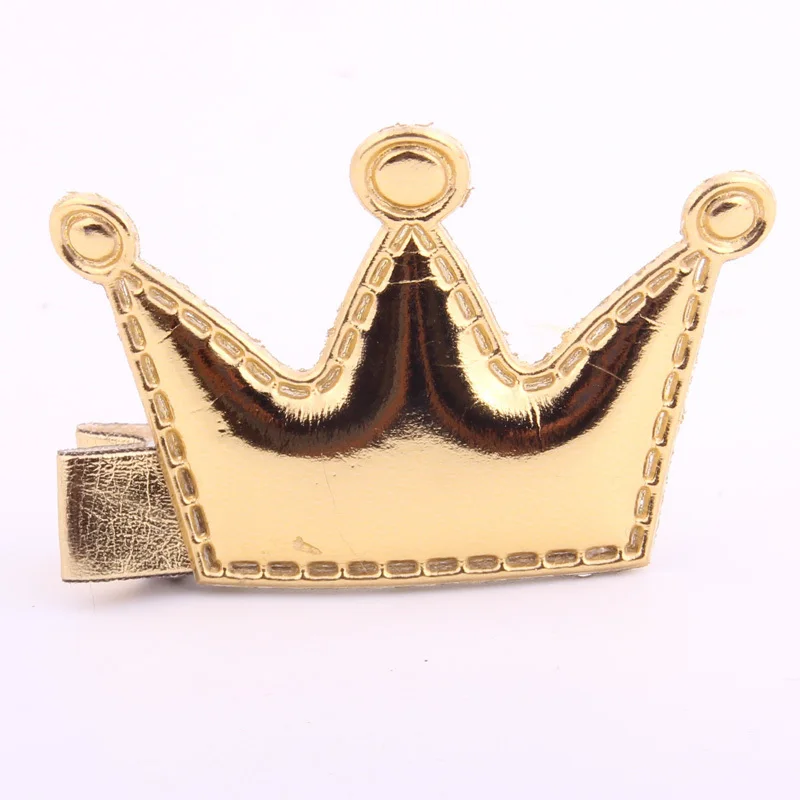 

2 Pieces Hairpin For Girl Good Quality PU Fabrics Crown Barrette Summer Hair Clips Accessories For Children Tiaras Brand Hair