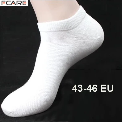 

10PCS=5pairs elite 43, 44,45,46 White black sock slippers branca cotton men's calcetines summer invisible low thin boat socks