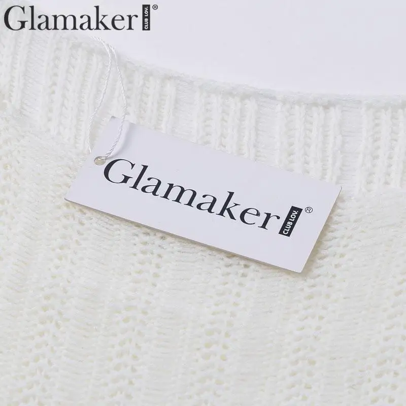 Glamaker Повседневный вязаный полосатый трикотажный свитер женская верхняя одежда Желтый Свободный пуловер Джемпер свитера женский негабаритный женский свитер