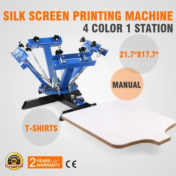 

4 Color 1 Station Silk Screening Screenprint Press Screen Printing Machine Adjustable Screen Printing Machine