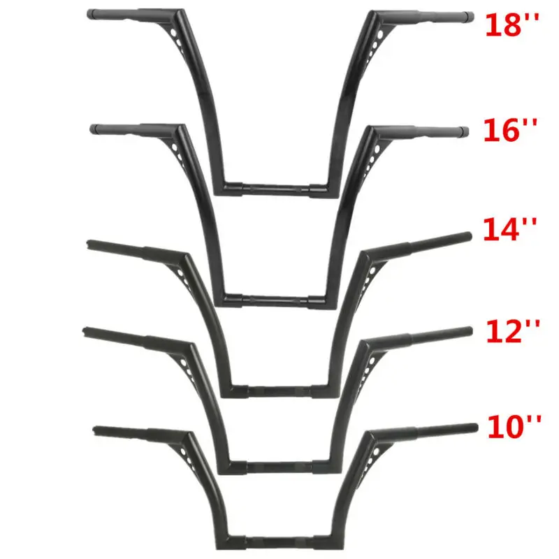 

Motorcycle 10'' 12'' 14'' 16'' Rise 1 1/4" Handlebar Bar For Harley Sportster XL 1200 883 FLST FXST