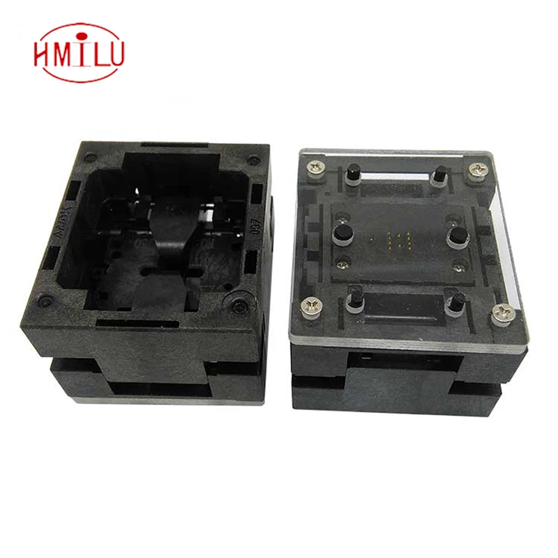 

QFN6 WSON6 Burn in Socket Open Top Pogo Pin IC Test Socket Pitch 0.65mm Chip Size 2x2 Flash Adapter Programming Socket