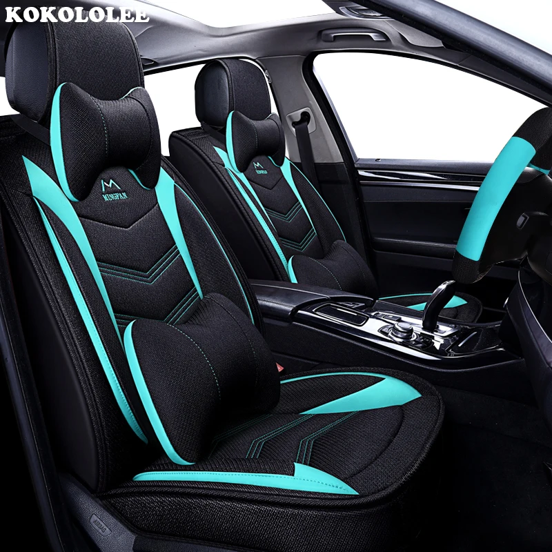 Автомобильные чехлы kokolee льняные Чехлы для mercedes w203 bmw e36 e46 f10 audi a3 Jaguar xf Chrysler 300c Lexus rx
