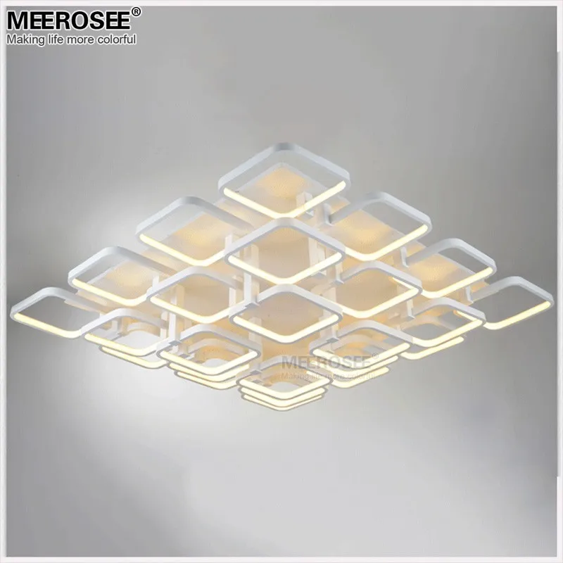 Us 183 98 19 Off High Quality Led Flush Mounted Ceiling Light Fitting Modern White Acrylic Square Ceiling Lamp For Shopping Mall Hotel Led Lustre In