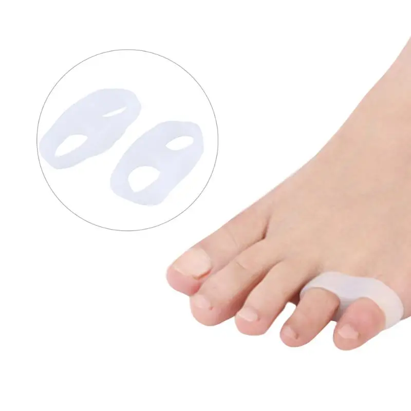1pair Silicone Dual Ring Little Thumb Toes Varus Spacer Foot Orthopedic