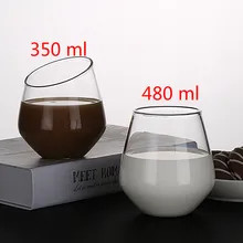 Разбиваемый PCTG бокал для красного вина с дробильными стойкими пластиками и многоразовыми прозрачными плоскими/наклонными фруктовыми соками пивной чашки