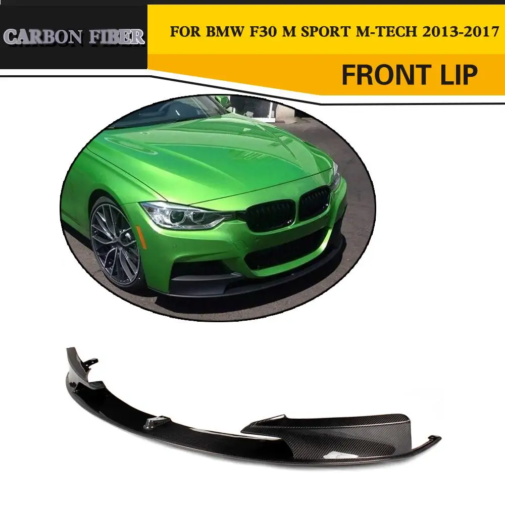 

3 Series Carbon Fiber Front Bumper Lip Spoiler With splitters For BMW F30 M Sport Sedan 4 Door 12-17 Non Standard 320i 328i 335i