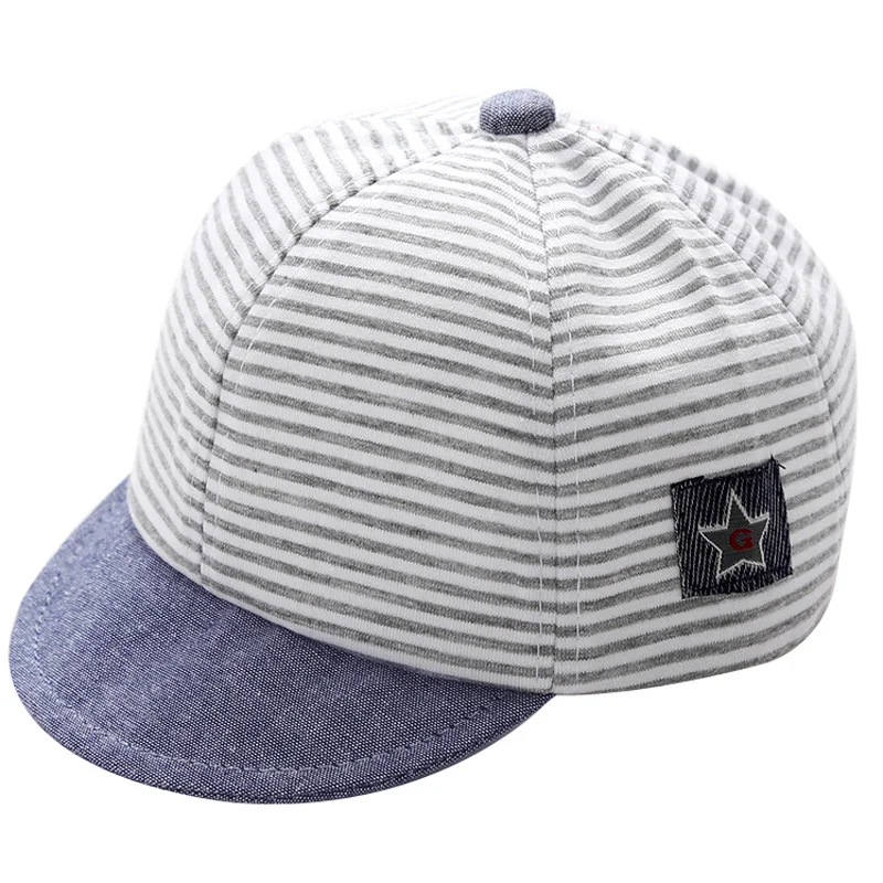 Baby Baseball Cap for 3 12 Months Infant Toddler Boys Girls Cotton Adjustable Snapback Stripes