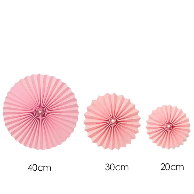 40CM Mixed Colour Chinese Tissue Paper Flower Fan Fancy Decorative Flowers for Wedding Decorations Baby Showers Supplies