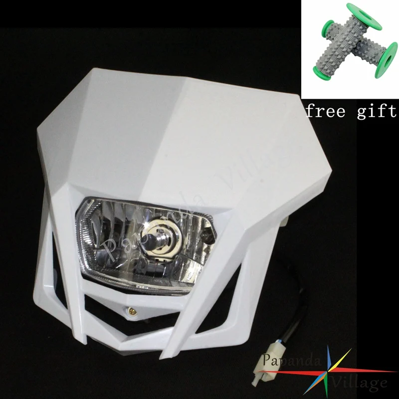 Papanda Universal Dual Sport Motorcycle Headlight Dirt Bike Head Lamp Motocross for HONDA XR CRF 150 230 250 450