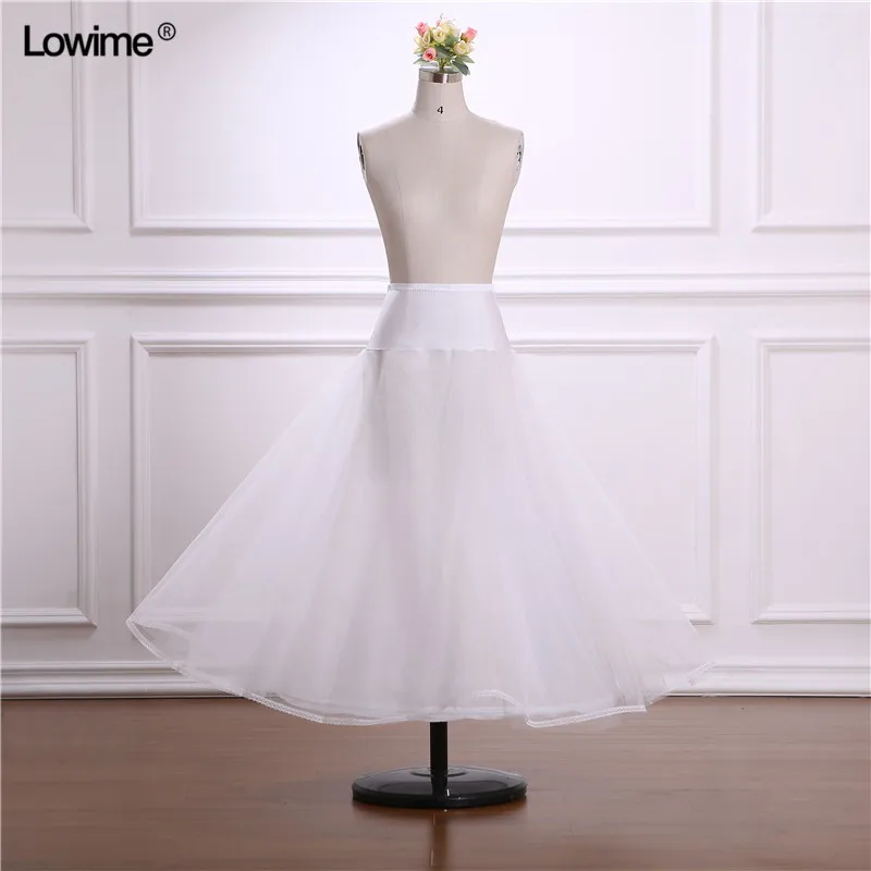 2018 High Quality A-line Long Tulle Petticoats for Wedding Dress Crinoline Petticoat Underskirt White Skirt Rockabilly (3)