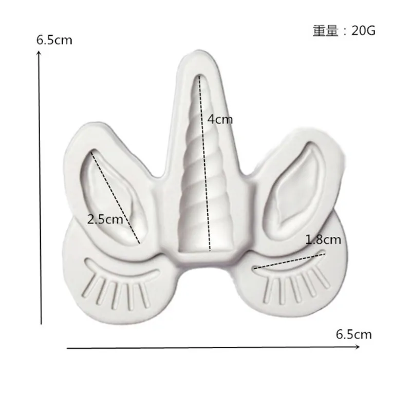 Единорог Ухо глаз Рог силиконовые формы инструмент для украшения капкейков DIY вечерние украшения торта инструмент конфеты шоколадная мастика плесень