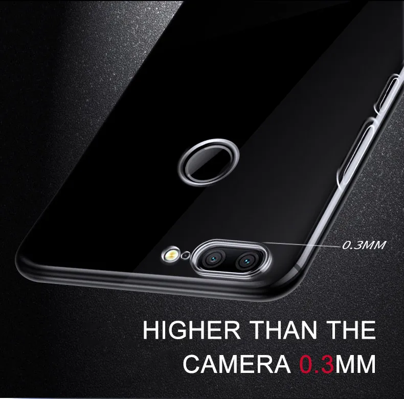 HereCase мягкий чехол для Huawei Honor 9 Lite из ТПУ силикона прозрачный подходящий