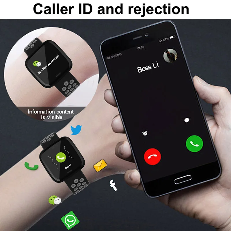 Fitness Bracelet Blood Pressure Measurement Watch Smart Wristband Pedometer Sleep Monitor SmartBand Activity Tracker Smart Band