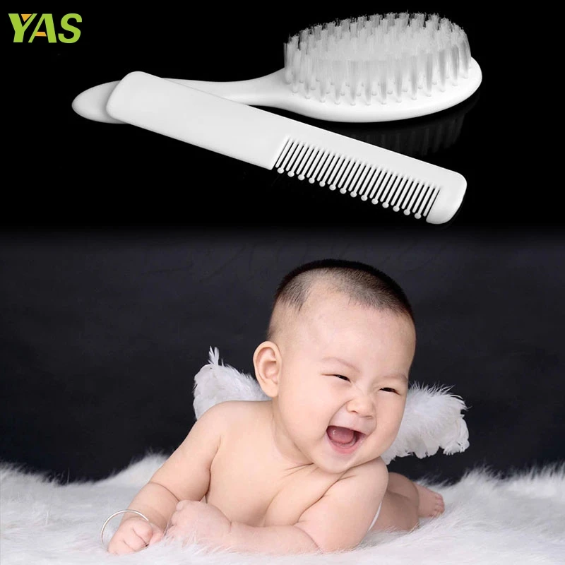 

2017 2Pcs NewBorn Baby Hair Soft Brush Set Infant Comb Grooming Shower Design #330