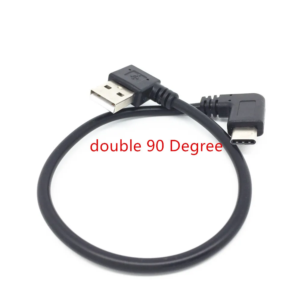 Короткий 25 см 90 градусов Угловой USB-кабель типа C USB Type-c кабели для LG V30s + Q6a G6 G20 G5 SE |