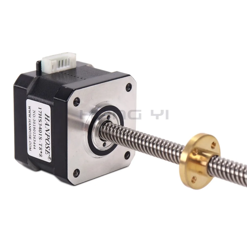 Motor para Impressora Chumbo Scerw 8mm 42 Stepper Motor 34 17hs3401s 42bygh 3d mm Nema17 50 Pcs t8 10 Cheap Motor de passo