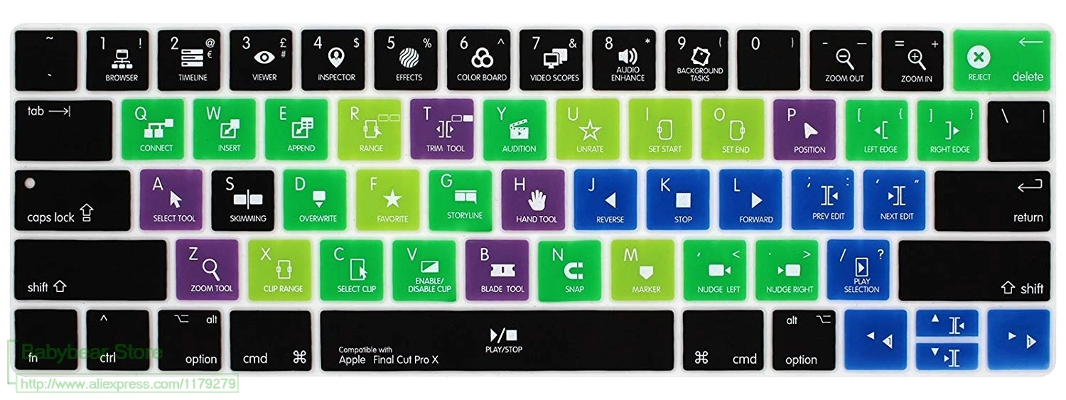 Накладка на клавиатуру Силиконовая накладка для Macbook Pro 13 &quot15&quot новинка 2017/2016 с