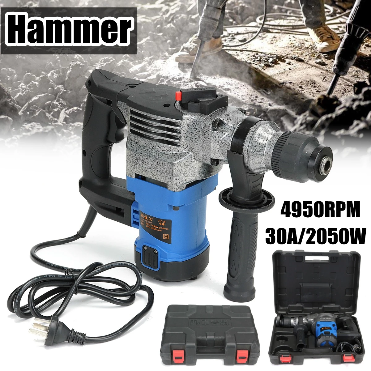 

220V 26A/30A Martello Perforatore Demolitore Valex Hammer Multifunzione 4900/4950RMP Electric Screwdriver Power Tool