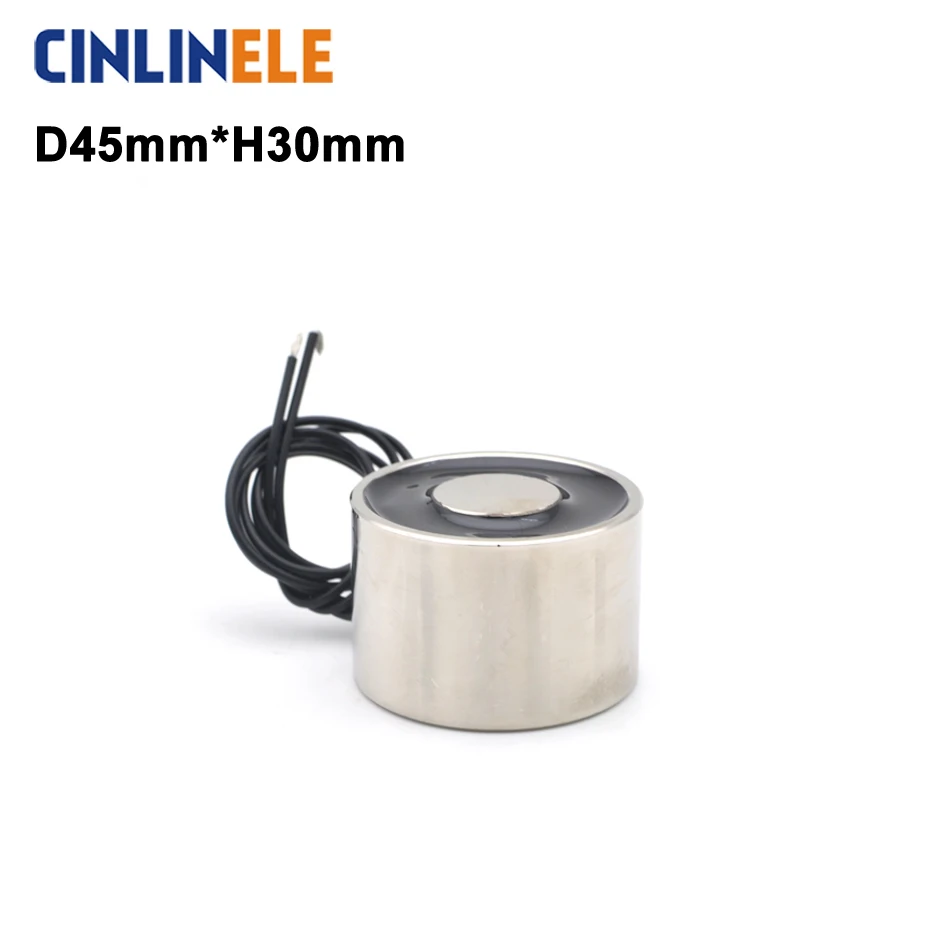 Удерживающий Электрический магнит D45mm * H30mm 35KG/350N Подъемный электромагнит на
