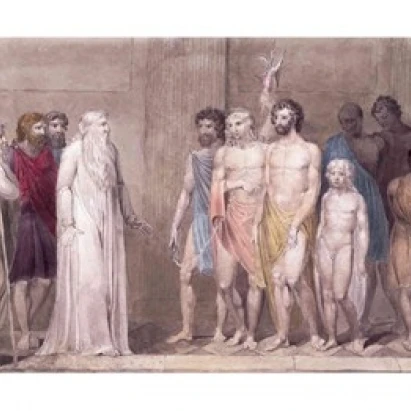 St. Gregory and the British Captives Poster Print by William Blake (24 x 18)