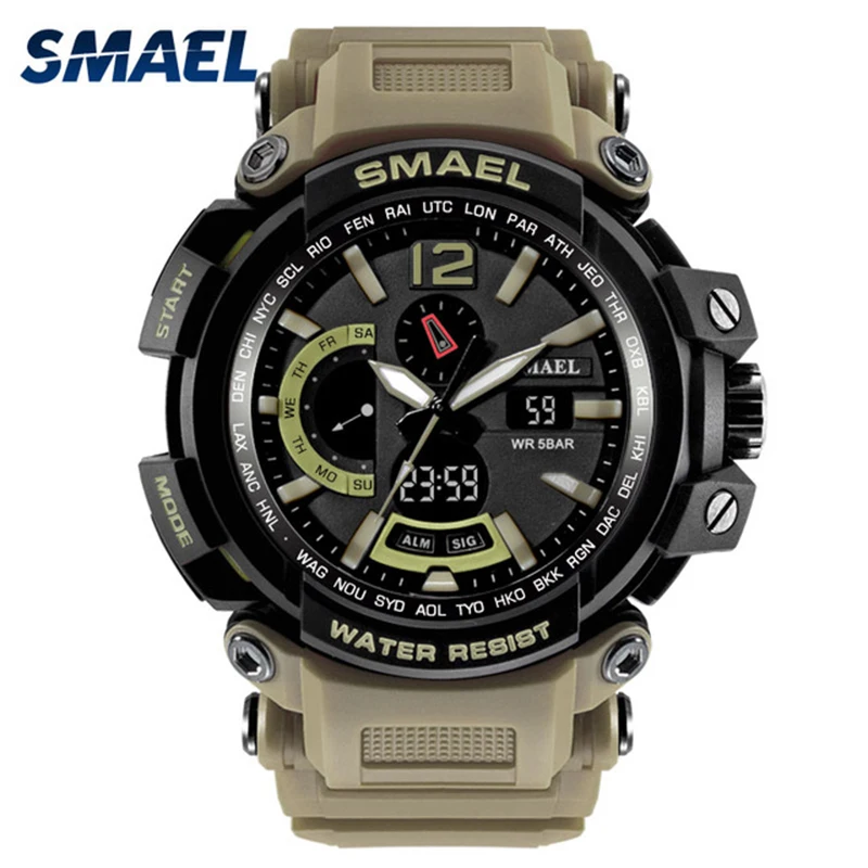 

SMAEL Men Military 1702 Watch Male Relogios Masculino 50M Waterproof Wristwatch Chronograph Auto Date Watches Sport Quartz Clock