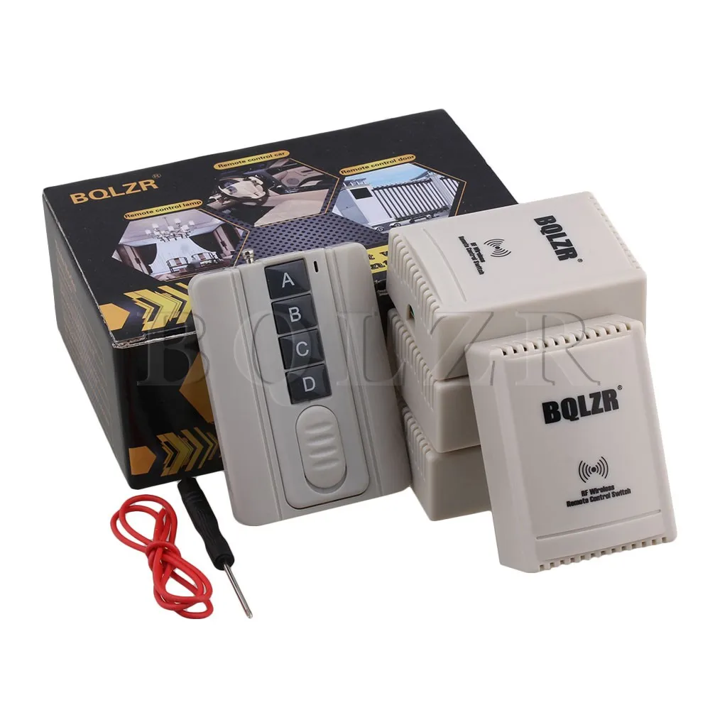 

BQLZR 4 Receiver Remote Control Switch 433MHz High Power Self-lock Garage Door
