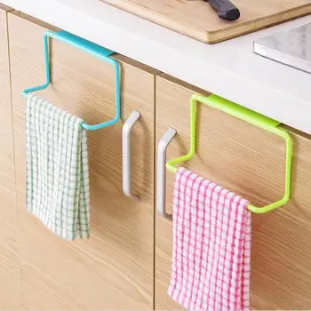 

Door Towel Rack Bar Hanging Holder Rail Organizer Bathroom Cabinet Cupboard Hanger Kitchen Accessories