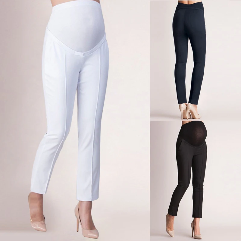 

Shujin Maternity Trousers Loose Stretch Women's Casual Pants Elastic Belly Protection Maternity Pregnant Pencil Pants Slim Pants