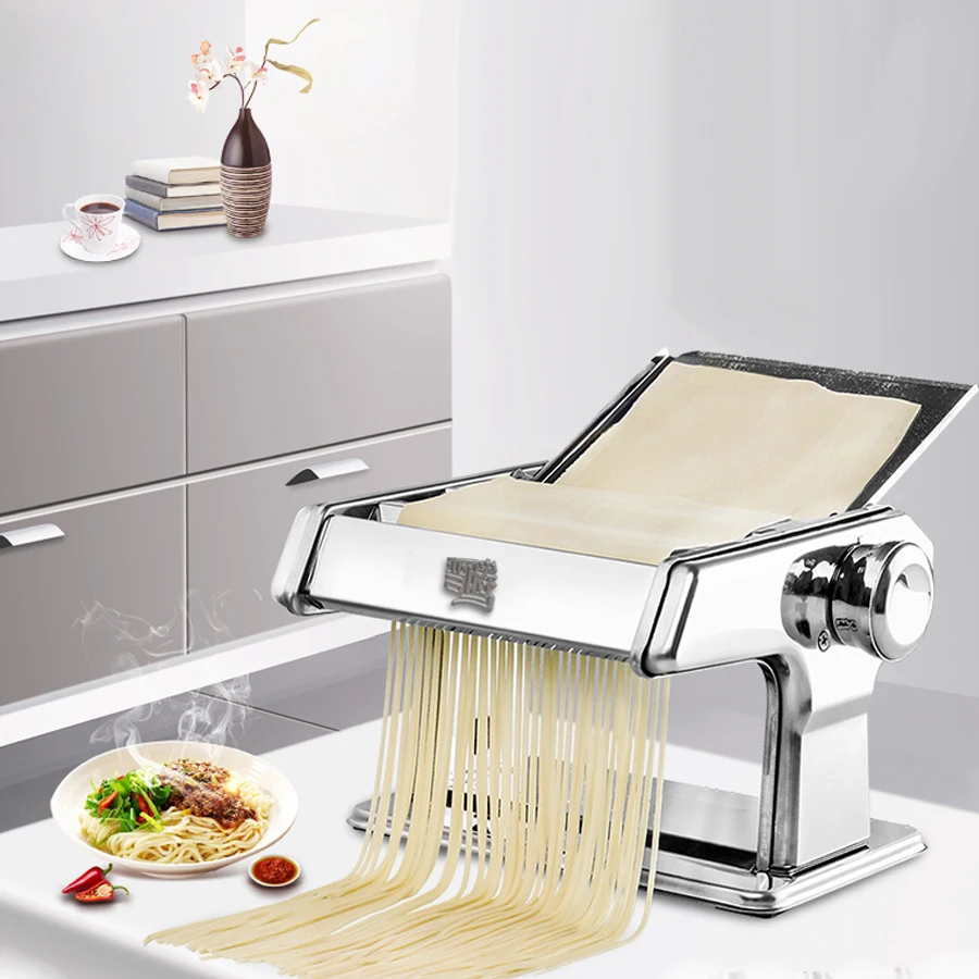 

Multifunctional Household Stainless Steel 2/3 Blades kitchen Pasta Making Machine Manual Noodle Maker Pasta Cutter Spaghetti