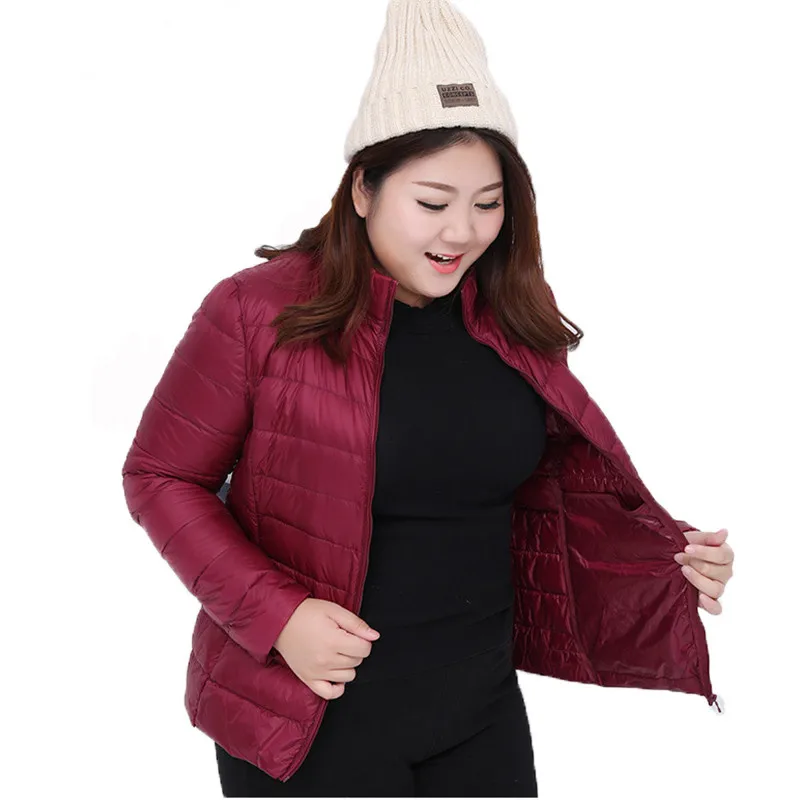  S-7XL 2018 Women Ultra Light Duck Down Jacket Autumn Winter Down Coat Parka Female Short Coats Outw