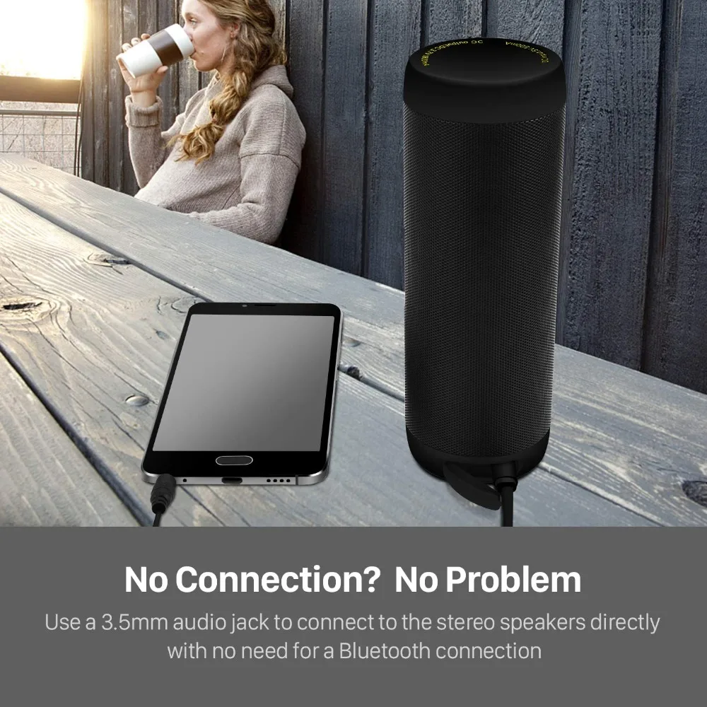 Беспроводная Bluetooth колонка T2 водонепроницаемая портативная уличная мини с