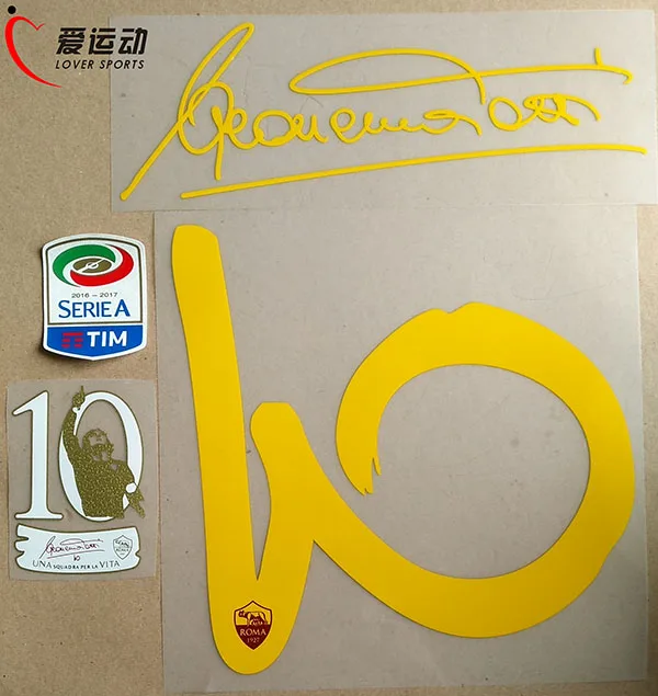 

2017 ROMA TOTTI 10 LAST GAME Signature kit+ Totti patch+ Toppa Serie A 1617