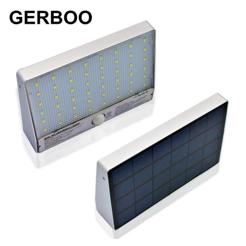 

Hot 4W 600LM 48 LED Solar Power Street Light PIR Motion Sensor Light Garden Security Lamp Outdoor Street Waterproof Wall Lights