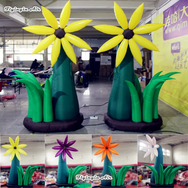Concert Backdrop Props Inflatable Flower 3 5m Giant Blow Up