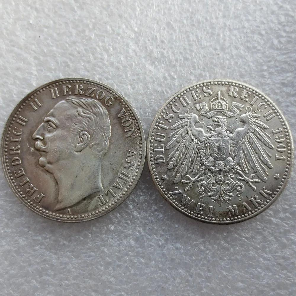 

1901 Germany 2 Mark - Friedrich II Copy Rare Coins Free Shipping metal craft dies manufacturing factory