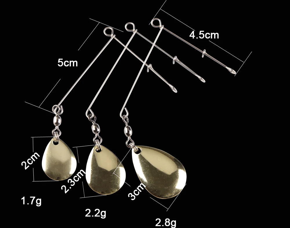 Палисандр 5 шт. Spinner Лезвия гладкие ложки приманка с блокировкой оснастки булавки золото/серебро приманка карп снасти для ловли окуня