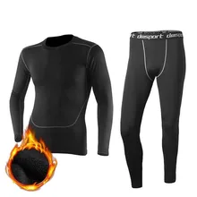 Термобелье для мужчин Мужская Термоодежда кальсоны наборы ТЕРМОколготки зимнее длинное компрессионное белье быстросохнущее