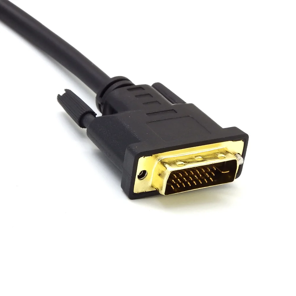 50 шт. позолоченный DVI в двойной hdmi 24+ 1 цифровой кабель женский y-сплиттер аудио-видео адаптер конвертер